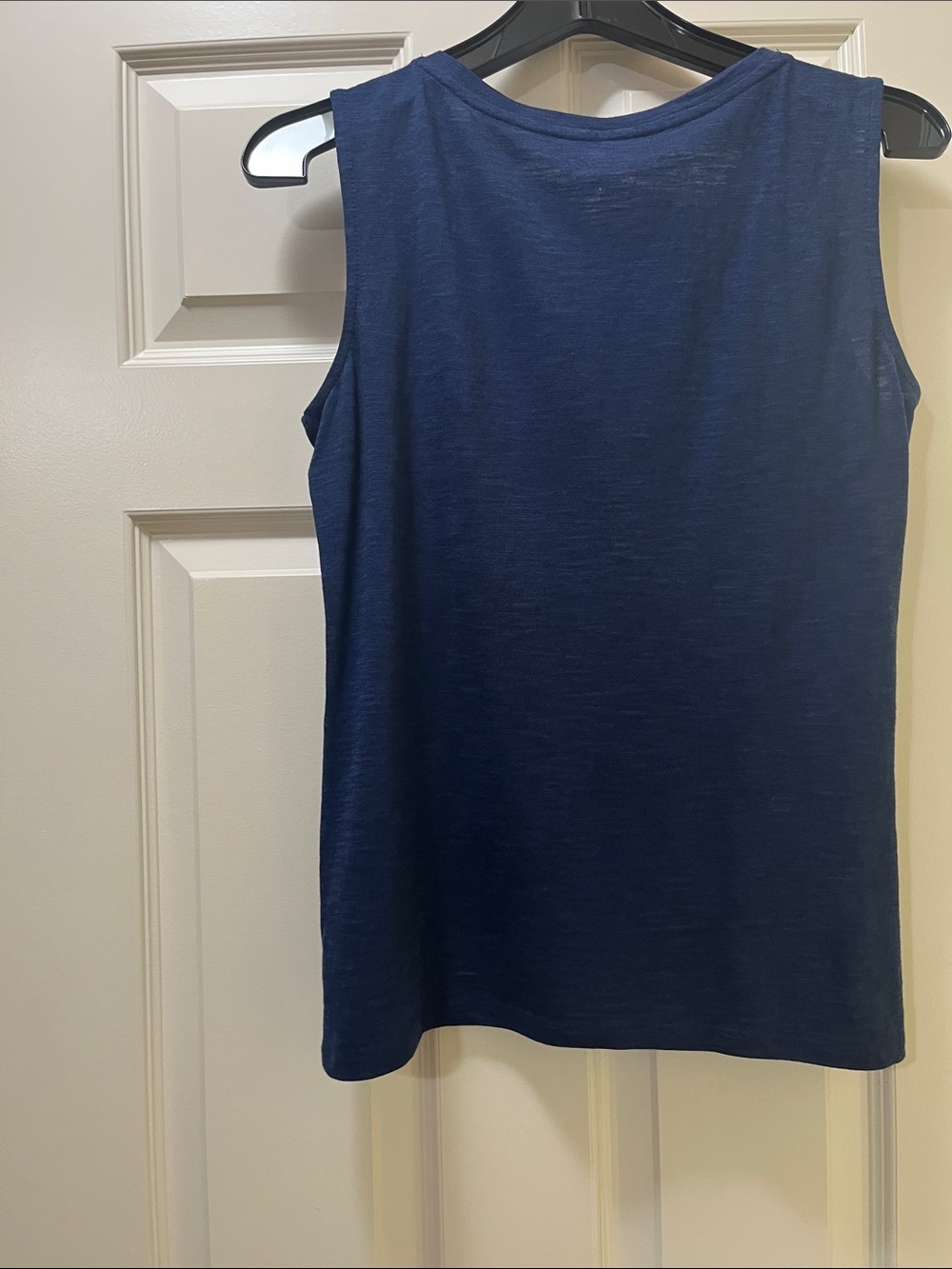Talbots Navy Blue Ruffled Front Tank - Picture 2 of 6